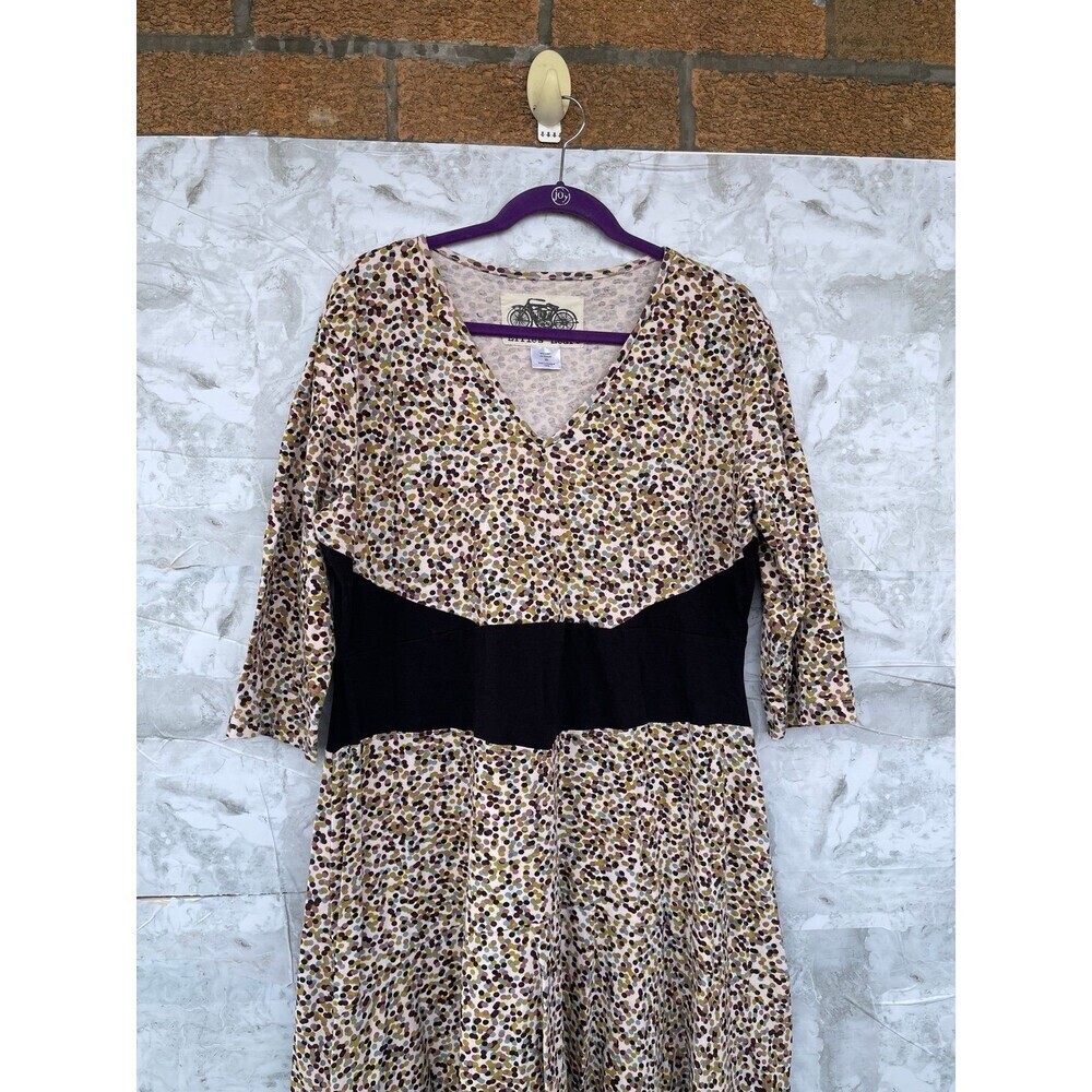 Effie’s Heart V-Neck Fit & Flare Dress | High-Low Polka Dot Knit | Size 2X - Picture 5 of 9